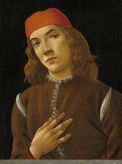 Portret van een jongeling door Sandro Botticelli