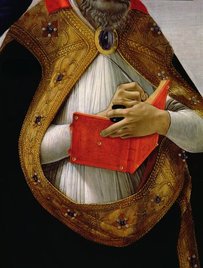 St. Augustinus, uit De Kroning van de Maagd (detail) door Sandro Botticelli