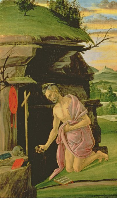 St. Hiëronymus, 1490s door Sandro Botticelli