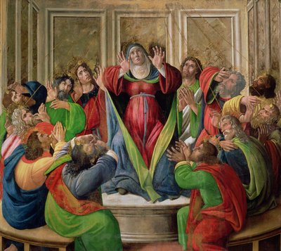 De nederdaling van de Heilige Geest, 1495-1505 door Sandro Botticelli