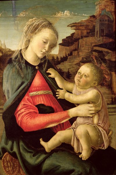 De Maagd en het Kind (Madonna van de Guidi da Faenza) c.1465-70 door Sandro Botticelli