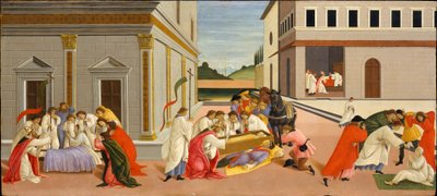 Drie wonderen van de heilige Zenobius door Sandro Botticelli