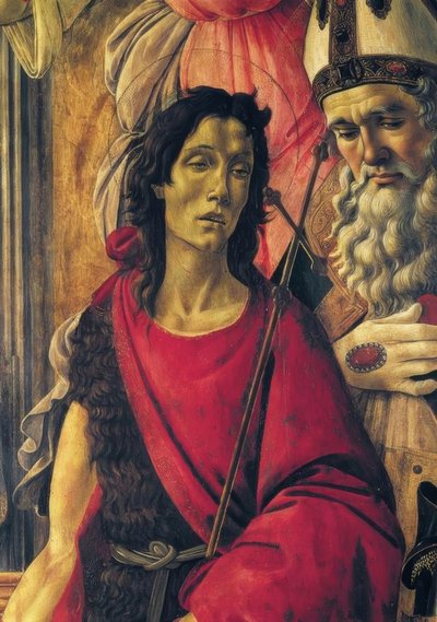 Troonende Madonna met Kind, Engelen en Heiligen door Sandro Botticelli