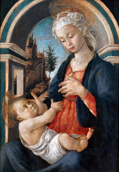 Maagd en Kind, ca. 1444-1510 door Sandro Botticelli