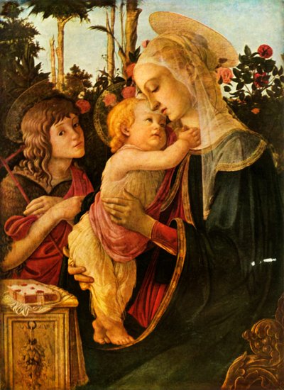 Maagd en Kind met jonge Johannes de Doper, 1470-1475, 1937 door Sandro Botticelli