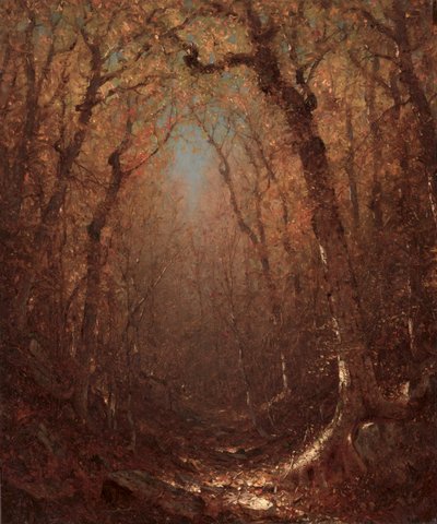 Herfst, een Bosweg door Sanford Robinson Gifford