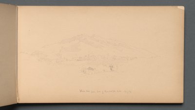 Schetsboek, pagina 12: Witte Bergen vanaf de voet van Randolph Hill, 1859 door Sanford Robinson Gifford