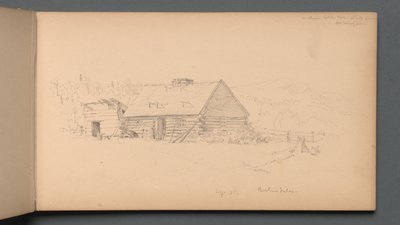 Schetsboek, pagina 14: Berlijnse Watervallen 2 september, 1859 door Sanford Robinson Gifford