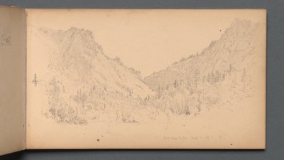 Schetsboek, pagina 18: "Dixville Notch, 4 sept. 89". door Sanford Robinson Gifford