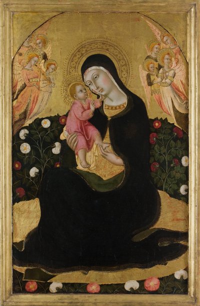 De Maagd en Kind met Engelen Madonna van Nederigheid, midden 15e eeuw door Sano di Pietro