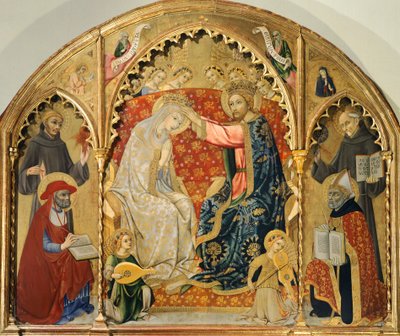 Kroning van de Maagd door Sano Di Pietro (1406-1481) door Sano di also Ansano di Pietro di Mencio Pietro