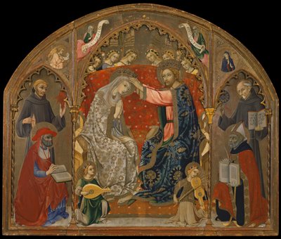 Kroning van de Maagd met Heiligen door Sano di also Ansano di Pietro di Mencio Pietro