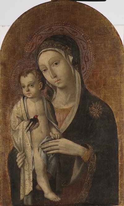 Madonna en Kind door Sano di also Ansano di Pietro di Mencio Pietro