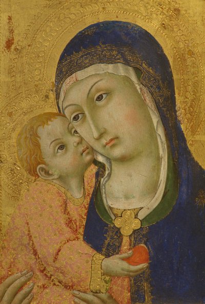 Madonna met kind door Sano di also Ansano di Pietro di Mencio Pietro