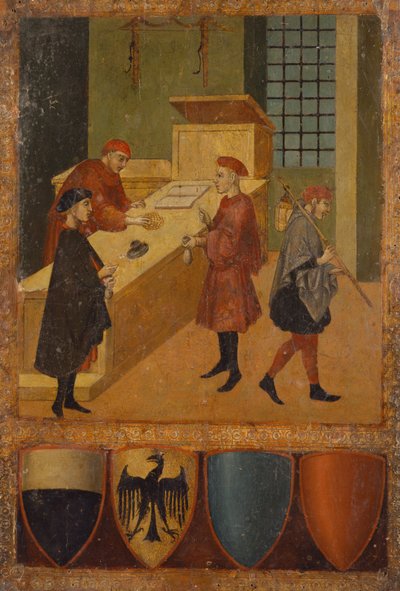 Betaling van werknemers van de stad door Sano di also Ansano di Pietro di Mencio Pietro