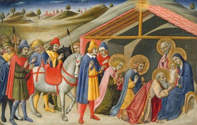 De aanbidding der wijzen, ca. 1470 door Sano di also Ansano di Pietro di Mencio Pietro