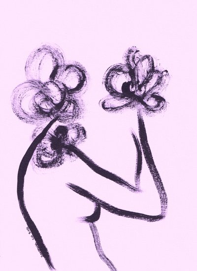 Abstracte naaktbloem door Santhosh ch