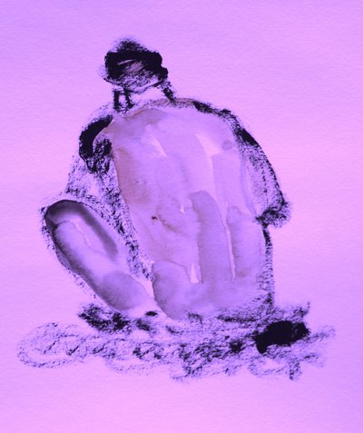 Contemplatief paars naakt door Santhosh ch
