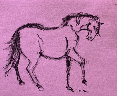 Dynamische paardencontour door Santhosh ch