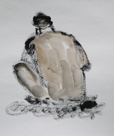 Expressieve schets van een naaktfiguur door Santhosh ch
