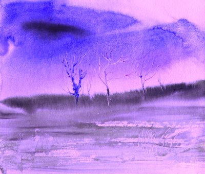 Paars winterlandschap door Santhosh ch