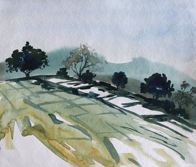 Rustig landschap op een heuvel door Santhosh ch
