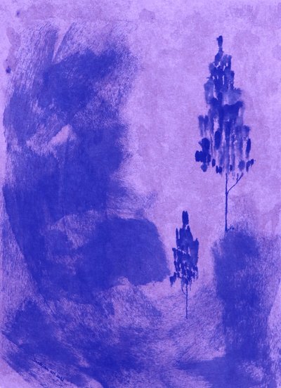 Rustige violette bomen door Santhosh ch