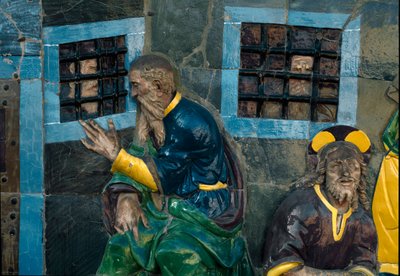 De Zeven Werken van Barmhartigheid, de gevangenen bezoeken door Santi Buglioni