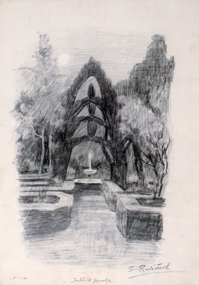 Tuinen van de Generalife door Santiago Rusiñol