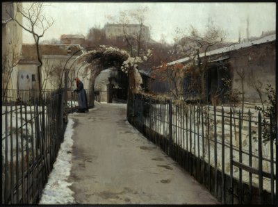 Tuin in de winter door Santiago Rusiñol