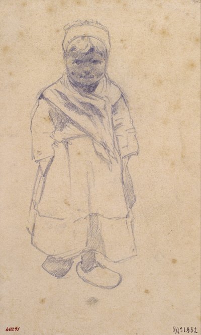 Meisje met Klompen door Santiago Rusiñol