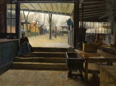 Laboratorium van La Galette door Santiago Rusiñol