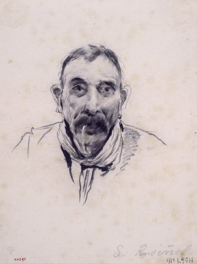 Portret van een Man door Santiago Rusiñol