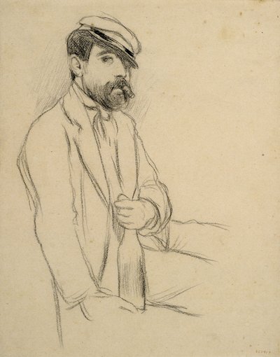 Portret van een man door Santiago Rusiñol