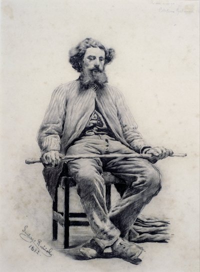Zittende Man door Santiago Rusiñol