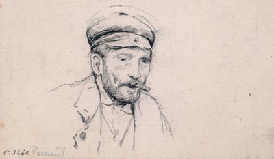 Studie van een man door Santiago Rusiñol