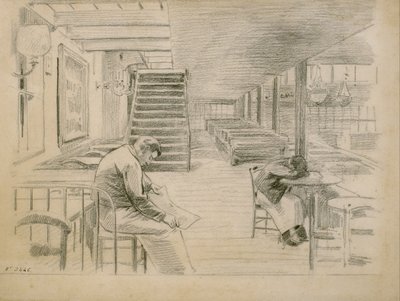 Wachten op Klanten door Santiago Rusiñol