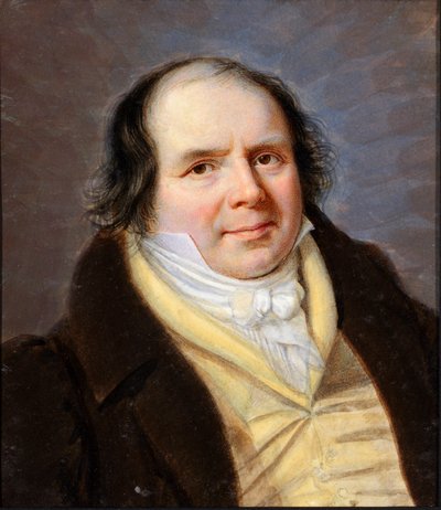 Portret van een corpulente man van de Genese bourgeoisie door Santo Panario