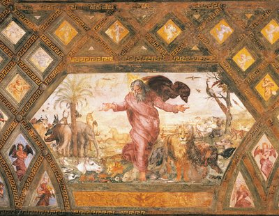Schepping van de dieren door Sanzio of Urbino (workshop) Raphael