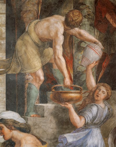 Brand in de Borgo door Sanzio of Urbino (workshop) Raphael