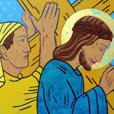 Simon helpt Jezus door Sara Hayward