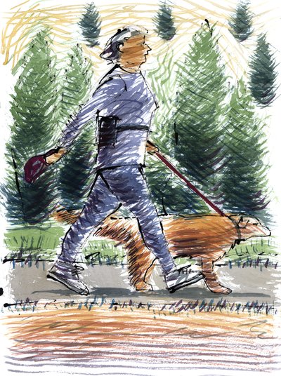 De hond uitlaten, 2009 door Sara Hayward