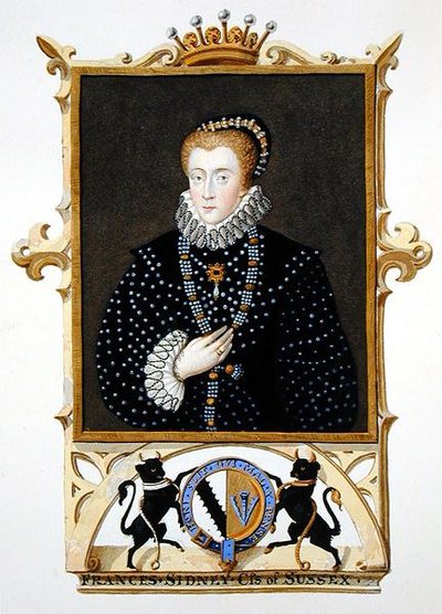 Portret van Frances Sidney (d.c.1589) Gravin van Sussex uit 