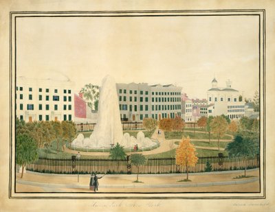 Union Park, New York, ca. 1845 door Sarah Fairchild