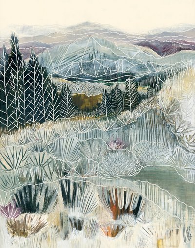 Besneeuwd berglandschap door Sarah Fitzgerald