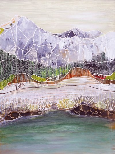 Geometrisch bergmeer door Sarah Fitzgerald