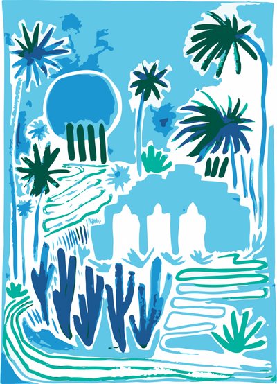 Tropische tuinoase door Sarah Fitzgerald