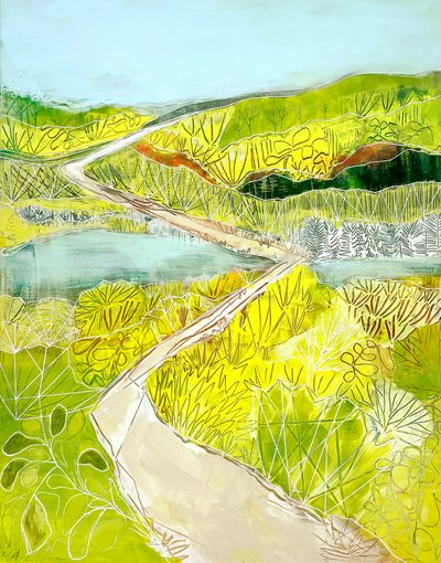 Levendig kronkelend pad door Sarah Fitzgerald