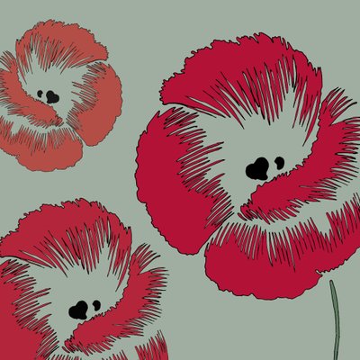 Picknick Poppy, 2005 door Sarah Hough