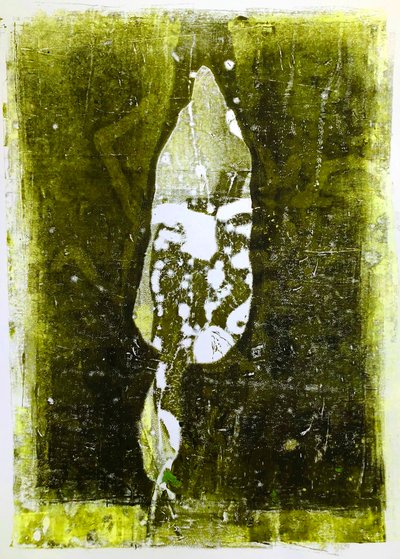 Abstract blad door Sarah Thompson Engels